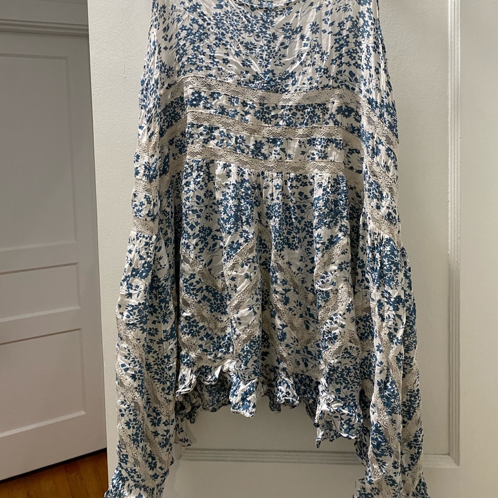 FREE PEOPLE VOILE AND LACE TRAPEZE SLIP DRESS-sz S - Picture 4 of 7